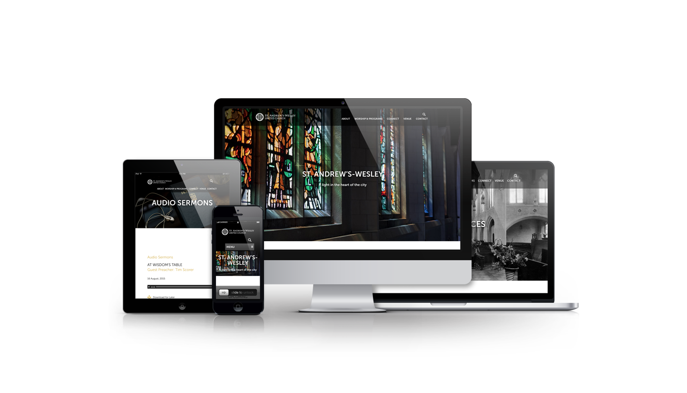 Magick Media website developed for St. Andrew's-Wesley United Church